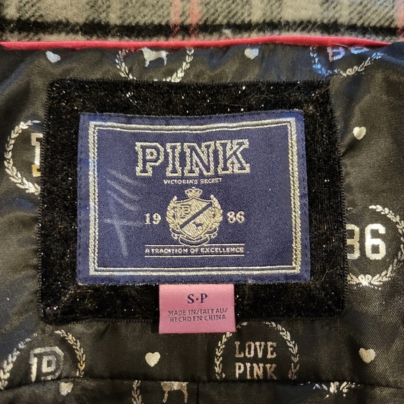 PINK VICTORIA'S SECRET FUR TRIMMED HOODED JACKET - Picture 3 of 3